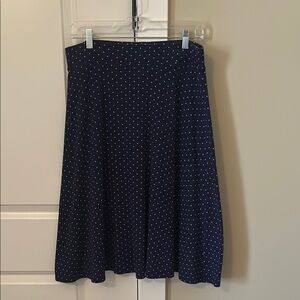 Lands’ End Navy Blue Polka Dot Women's Midi Skirt

100% Cotton